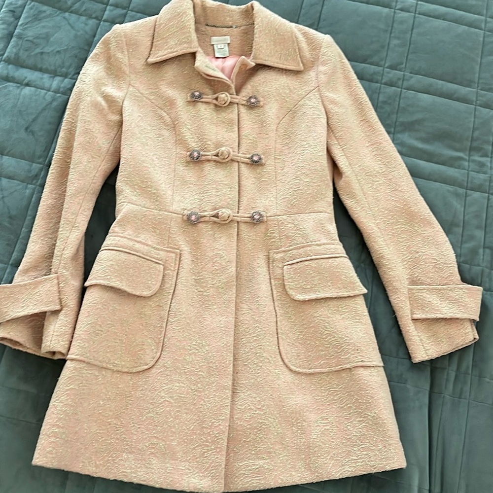 Lucca Blu pink pea coat jacket size 2